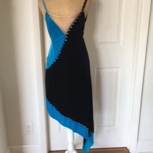 COSTUME LA Black & Turquoise Velvet w/leotard